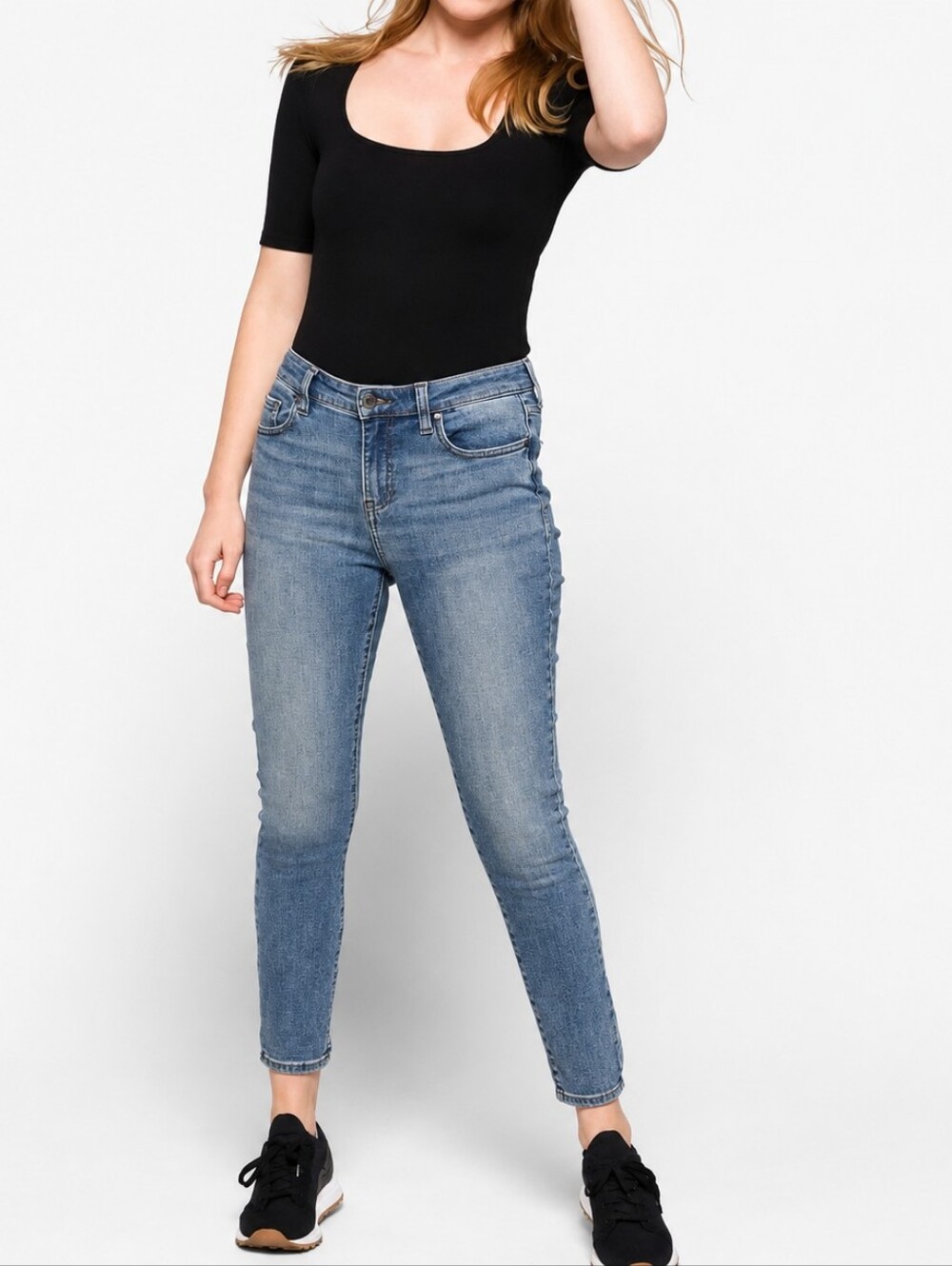 Pistola Arielle Skinny Jean In Moody Wash Indigo Plus Size 18W